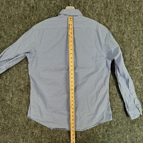Ralph‎ Lauren Mens Custon Fit Shirt Large Blue Button-Up Oxford Business Casual - Picture 7 of 8
